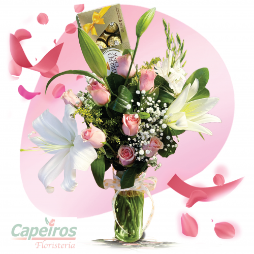 Bouquet y chocolate