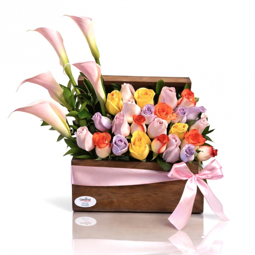 Cofre Pequeño 25 rosas